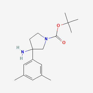 Tert-butyl 3-amino-3-(3,5-dimethylphenyl)pyrrolidine-1-carboxylate