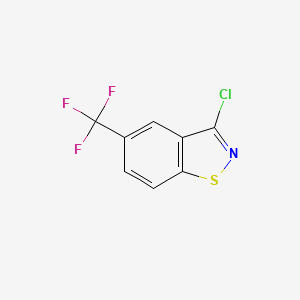 molecular formula C8H3ClF3NS B13635379 3-Chloro-5-(trifluoromethyl)benzo[d]isothiazole 