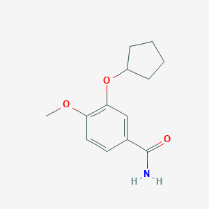 B136354 3-Cyclopentyloxy-4-methoxybenzamide CAS No. 158429-58-4