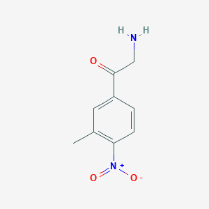 molecular formula C9H10N2O3 B13635408 2-Amino-1-(3-methyl-4-nitrophenyl)ethan-1-one 