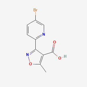 molecular formula C10H7BrN2O3 B13635418 3-(5-Bromo-2-pyridyl)-5-methylisoxazole-4-carboxylic Acid 