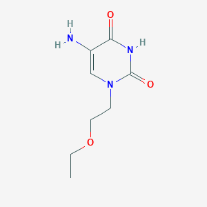 molecular formula C8H13N3O3 B13635455 5-Amino-1-(2-ethoxyethyl)pyrimidine-2,4(1h,3h)-dione 