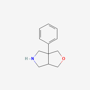 molecular formula C12H15NO B13635468 3A-Phenylhexahydro-1H-furo[3,4-C]pyrrole 