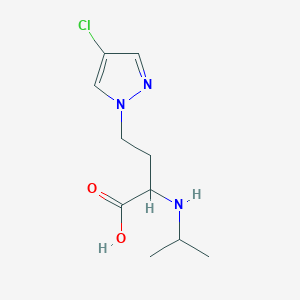 molecular formula C10H16ClN3O2 B13635473 4-(4-Chloro-1h-pyrazol-1-yl)-2-(isopropylamino)butanoic acid 