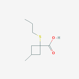 3-Methyl-1-(propylthio)cyclobutane-1-carboxylic acid