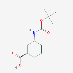 molecular formula C12H21NO4 B1363551 (1S,3R)-3-(tert-Butoxycarbonylamino)cyclohexanecarboxylic Acid CAS No. 222530-34-9