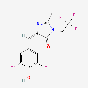 4-[(3,5-difluoro-4-hydroxyphenyl)methylidene]-2-methyl-1-(2,2,2-trifluoroethyl)-4,5-dihydro-1H-imidazol-5-one