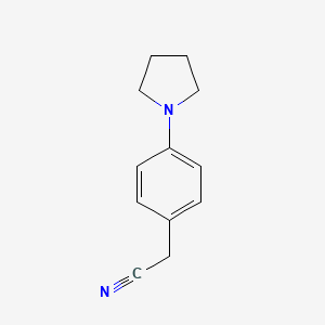 molecular formula C12H14N2 B13635551 2-(4-(Pyrrolidin-1-yl)phenyl)acetonitrile 