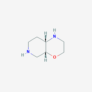 molecular formula C7H14N2O B13635562 rac-(4aR,8aS)-octahydro-1H-pyrido[3,4-b]morpholine 