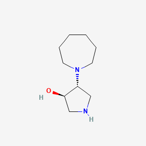 molecular formula C10H20N2O B13635564 (3R,4R)-4-(azepan-1-yl)pyrrolidin-3-ol 