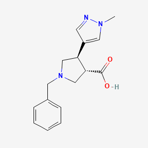 (3S,4R)-1-Benzyl-4-(1-methyl-1H-pyrazol-4-yl)pyrrolidine-3-carboxylic acid