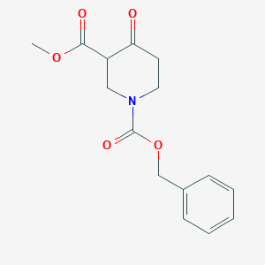molecular formula C15H17NO5 B136356 1-Benzyl 3-methyl 4-oxopiperidine-1,3-dicarboxylate CAS No. 159299-93-1