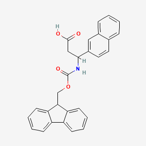 molecular formula C28H23NO4 B1363561 3-({[(9H-Fluoren-9-YL)methoxy]carbonyl}amino)-3-(naphthalen-2-YL)propanoic acid CAS No. 269078-81-1