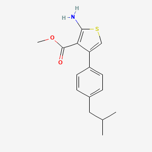 molecular formula C16H19NO2S B1363567 Methyl 2-amino-4-(4-isobutylphenyl)thiophene-3-carboxylate CAS No. 350990-40-8
