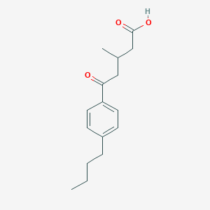 molecular formula C16H22O3 B1363568 5-(4-Butylphenyl)-3-methyl-5-oxopentanoic acid CAS No. 845781-46-6