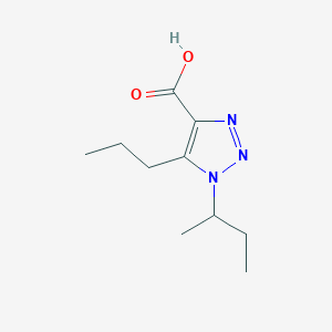 molecular formula C10H17N3O2 B13635690 1-(Sec-butyl)-5-propyl-1h-1,2,3-triazole-4-carboxylic acid 