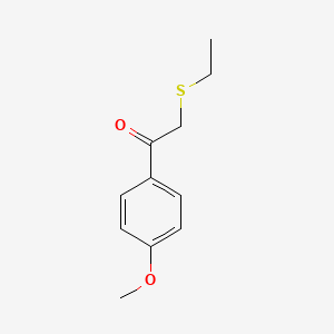 molecular formula C11H14O2S B13635693 2-(Ethylsulfanyl)-1-(4-methoxyphenyl)ethan-1-one CAS No. 115505-09-4