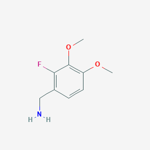 molecular formula C9H12FNO2 B13635705 (2-Fluoro-3,4-dimethoxyphenyl)methanamine 