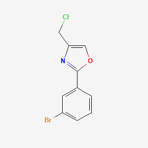 molecular formula C10H7BrClNO B13635740 2-(3-Bromophenyl)-4-(chloromethyl)-1,3-oxazole 