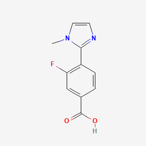 molecular formula C11H9FN2O2 B13635744 3-Fluoro-4-(1-methyl-1h-imidazol-2-yl)benzoic acid 