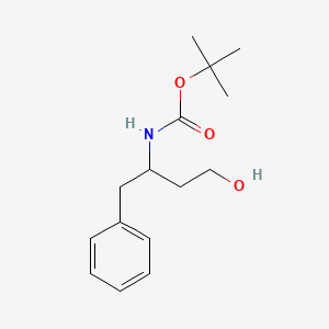 molecular formula C15H23NO3 B13635784 tert-Butyl (4-hydroxy-1-phenylbutan-2-yl)carbamate 