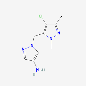 1-((4-Chloro-1,3-dimethyl-1h-pyrazol-5-yl)methyl)-1h-pyrazol-4-amine