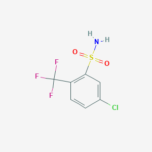 molecular formula C7H5ClF3NO2S B13635806 5-Chloro-2-(trifluoromethyl)benzenesulfonamide 