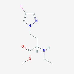 Methyl 2-(ethylamino)-4-(4-iodo-1h-pyrazol-1-yl)butanoate