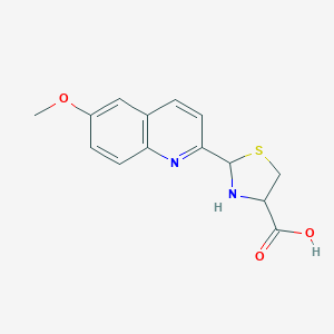 molecular formula C14H14N2O3S B13635820 2-(6-methoxyquinolin-2-yl)-1,3-thiazolidine-4-carboxylic Acid 