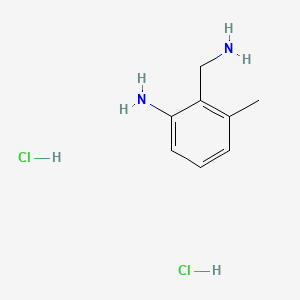 molecular formula C8H14Cl2N2 B13635853 2-(Aminomethyl)-3-methylanilinedihydrochloride 