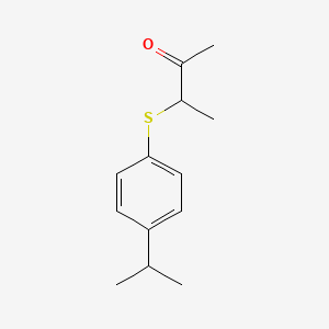 molecular formula C13H18OS B13635865 3-((4-Isopropylphenyl)thio)butan-2-one 