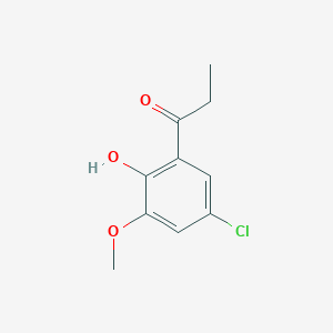 molecular formula C10H11ClO3 B13635866 1-(5-Chloro-2-hydroxy-3-methoxyphenyl)propan-1-one 