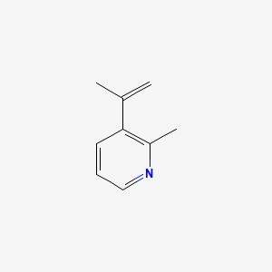 molecular formula C9H11N B13635870 2-Picoline, 3-isopropenyl- 