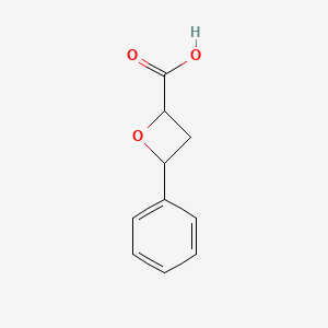 molecular formula C10H10O3 B13635927 4-Phenyloxetane-2-carboxylic acid 