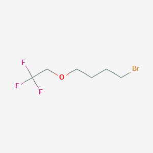 molecular formula C6H10BrF3O B13635959 1-Bromo-4-(2,2,2-trifluoroethoxy)butane 