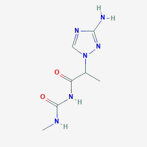 molecular formula C7H12N6O2 B13635965 2-(3-Amino-1h-1,2,4-triazol-1-yl)-N-(methylcarbamoyl)propanamide 