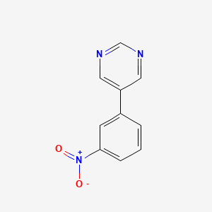 molecular formula C10H7N3O2 B13635990 5-(3-Nitrophenyl)pyrimidine 