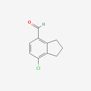 7-chloro-2,3-dihydro-1H-indene-4-carbaldehyde