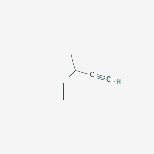 molecular formula C8H12 B13636016 1-Methylprop-2-ynylcyclobutane 