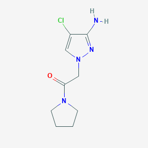 2-(3-Amino-4-chloro-1h-pyrazol-1-yl)-1-(pyrrolidin-1-yl)ethan-1-one