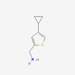 molecular formula C8H11NS B13636038 (4-Cyclopropylthiophen-2-yl)methanamine 