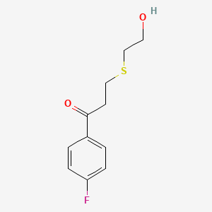 1-(4-Fluorophenyl)-3-((2-hydroxyethyl)thio)propan-1-one