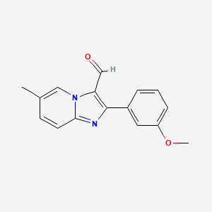 molecular formula C16H14N2O2 B1363606 2-(3-甲氧基苯基)-6-甲基咪唑并[1,2-a]吡啶-3-甲醛 CAS No. 727975-82-8