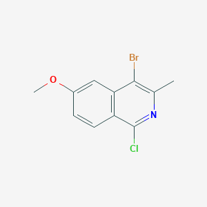 4-Bromo-1-chloro-6-methoxy-3-methyl-isoquinoline