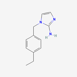 molecular formula C12H15N3 B13636096 1-(4-Ethylbenzyl)-1h-imidazol-2-amine 