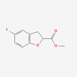 molecular formula C10H9FO3 B13636109 Methyl 5-fluoro-2,3-dihydrobenzofuran-2-carboxylate 