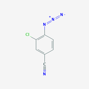 molecular formula C7H3ClN4 B13636113 4-Azido-3-chlorobenzonitrile 