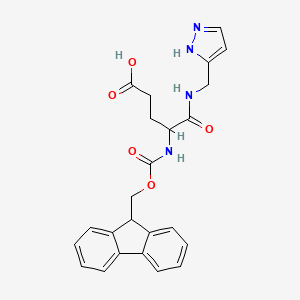 4-({[(9H-fluoren-9-yl)methoxy]carbonyl}amino)-4-{[(1H-pyrazol-3-yl)methyl]carbamoyl}butanoicacid