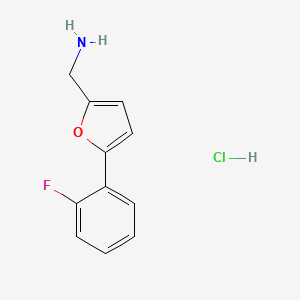 [5-(2-Fluorophenyl)furan-2-yl]methanaminehydrochloride