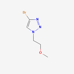 molecular formula C5H8BrN3O B13636172 4-bromo-1-(2-methoxyethyl)-1H-1,2,3-triazole 